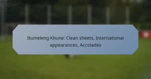 Itumeleng Khune: Clean sheets, International appearances, Accolades