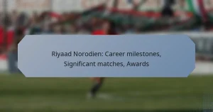 Riyaad Norodien: Career milestones, Significant matches, Awards