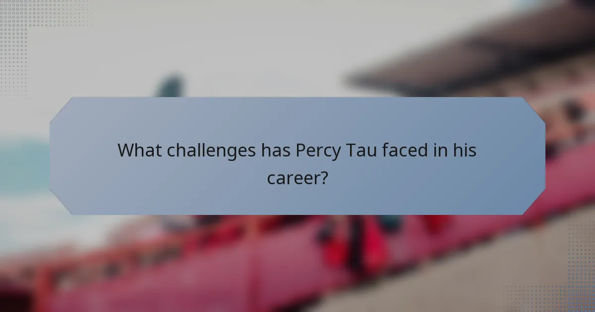 What challenges has Percy Tau faced in his career?