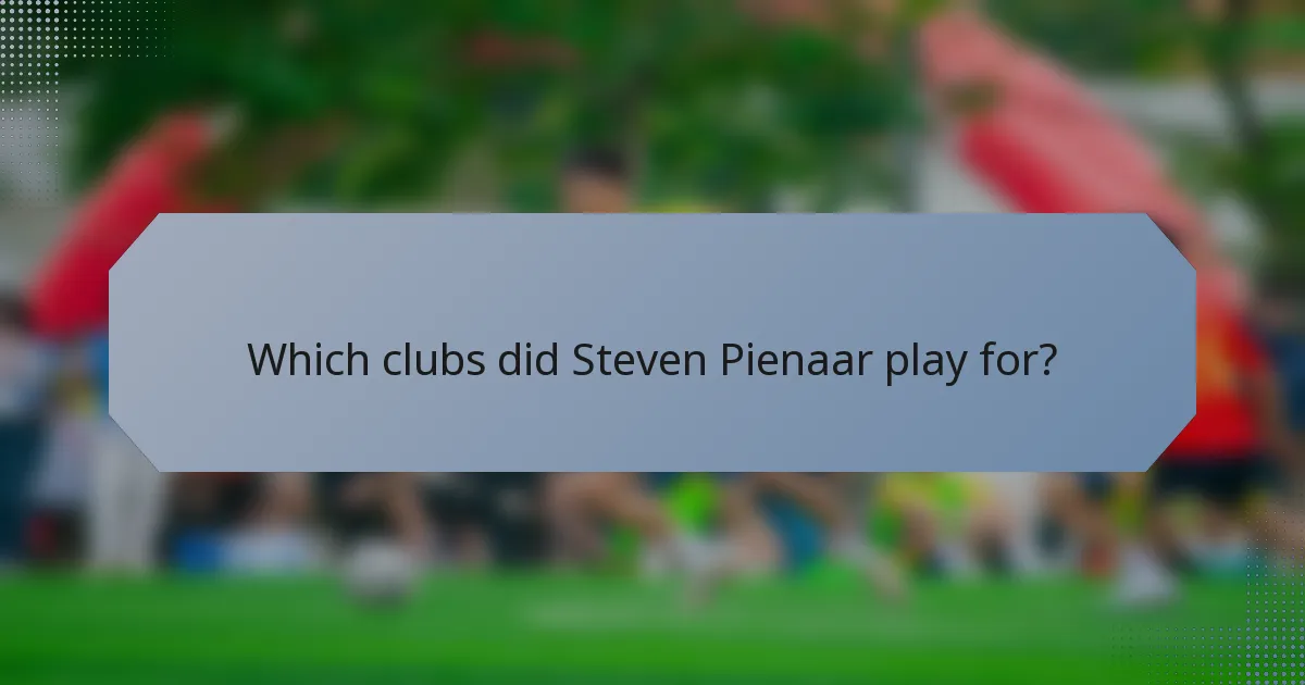 Which clubs did Steven Pienaar play for?